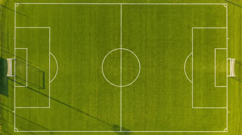 Campo da calcio visto dall