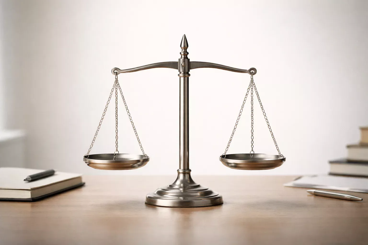 Bilancia che rappresenta equilibrio tra rischio e valore