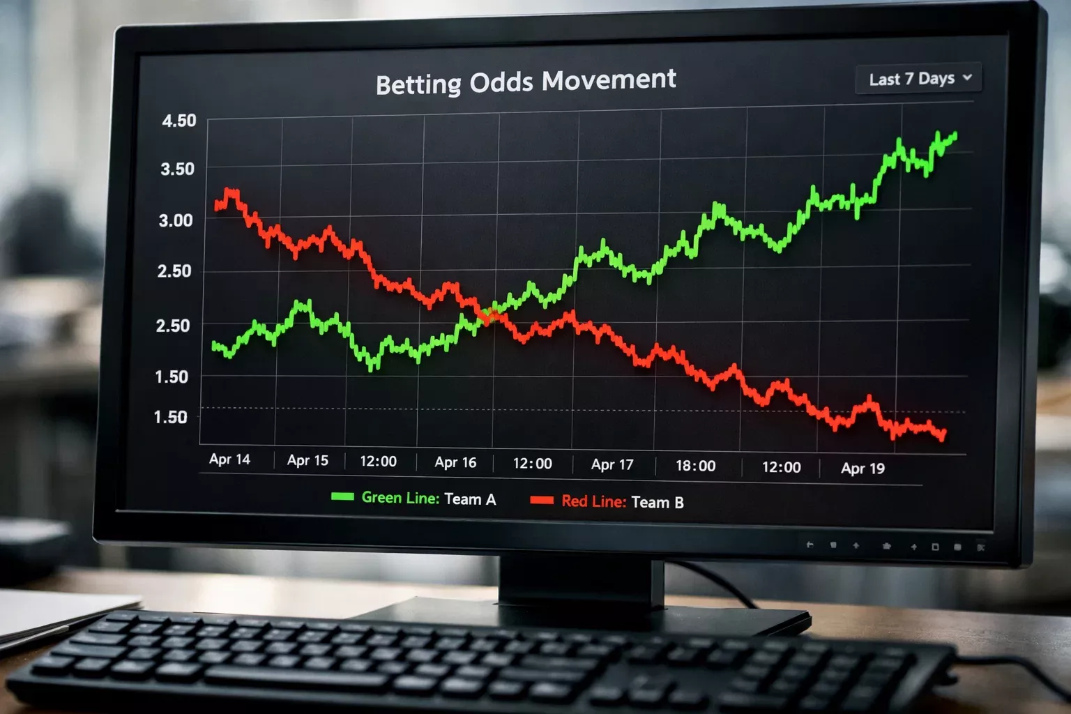 Grafico che mostra andamento delle quote nel tempo
